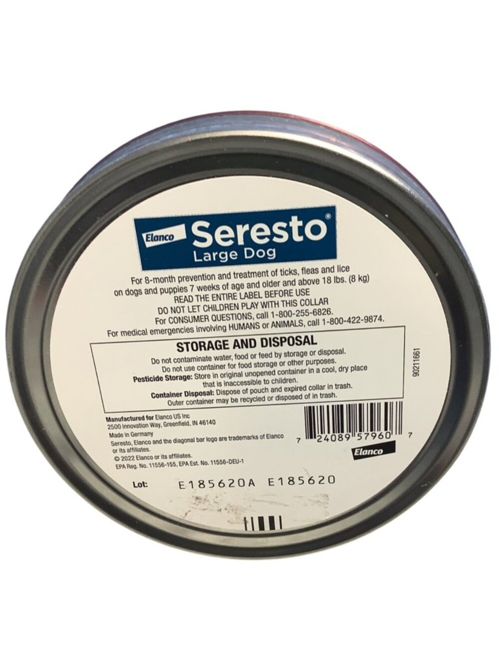 Seresto  Flea & Tick Collar Large Dogs 18lbs 8 Month Protection - Picture 2 of 4